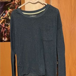 dark blue long sleeved t-shirt